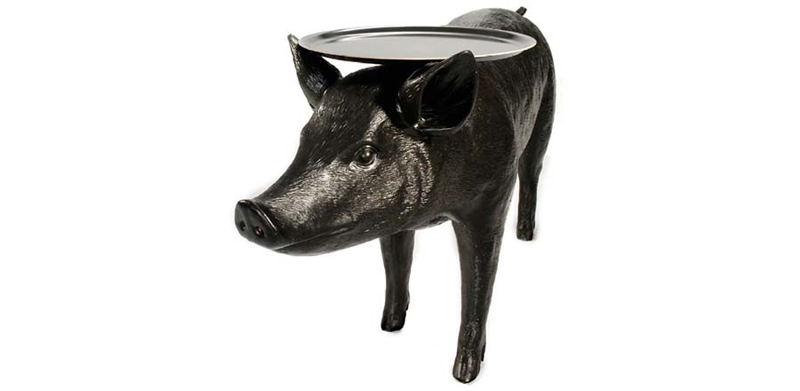 [篮球比赛下注平台 - 灯饰|台灯|办公家具|设计师家具|荷兰 Moooi Pig Table 黑豬邊桌]