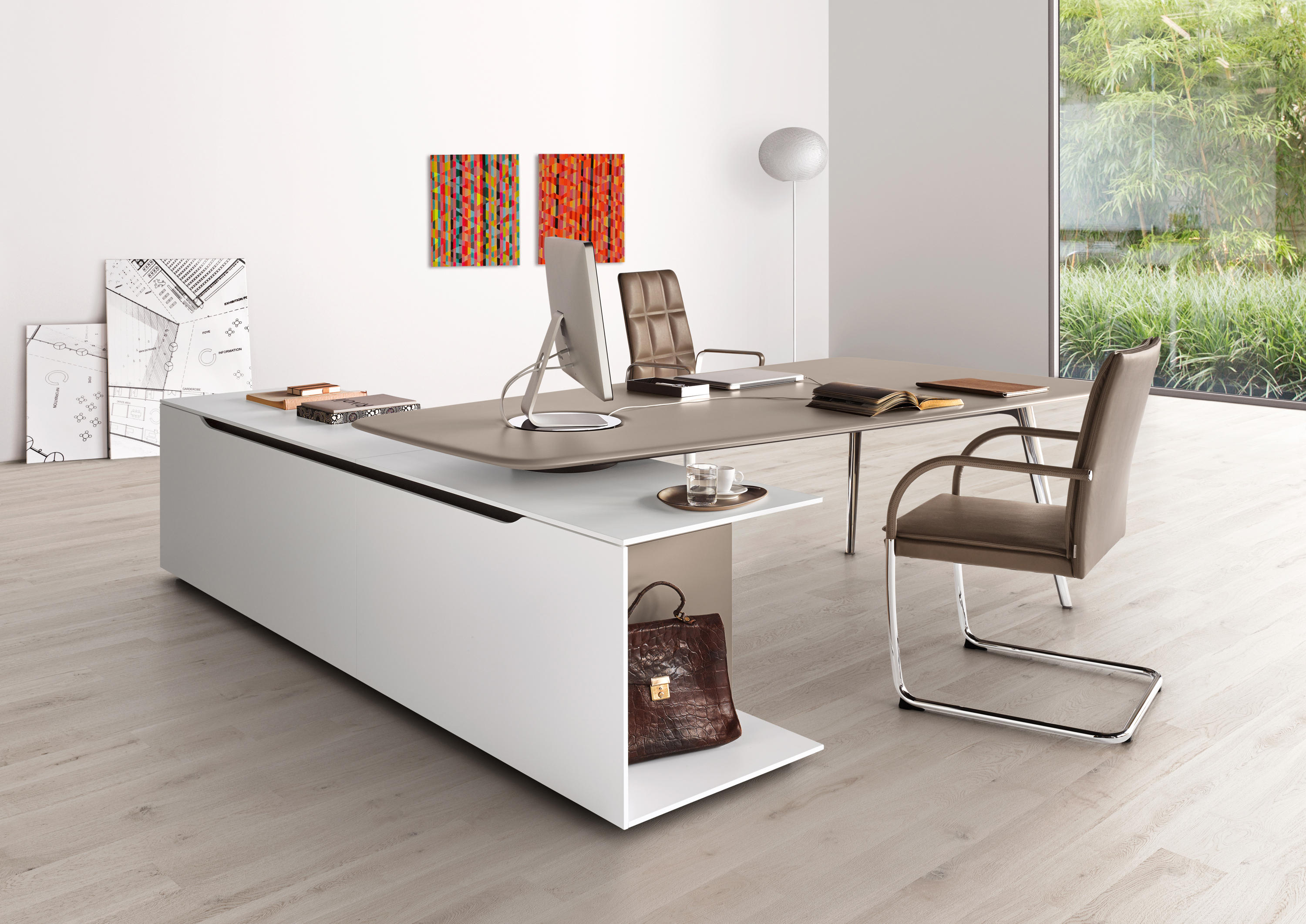 办公台|时尚大班台|办公家具|设计师家具|KEYPIECE COMMUNICATION DESK.大班台
